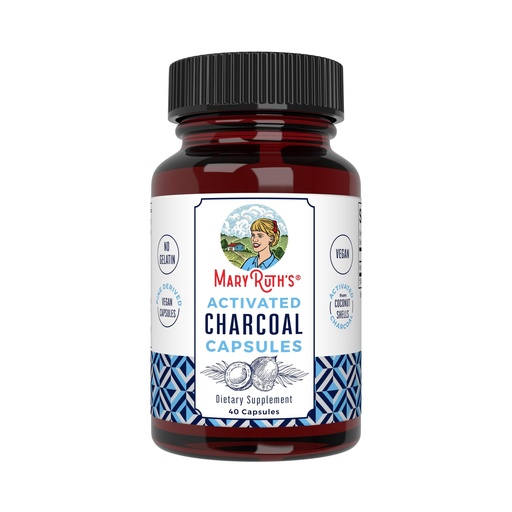 [BRSWYZI2BF6BYYL4] MARYRUTH'S Organics Activated Charcoal Capsules | Substance Adsorption | Derived from Coconut Shells | Vegan Capsules from Pine Trees | Non-GMO | Gluten Free | 40 Count