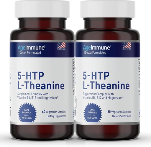[BRSW2BI6OB7REDQV] Fórmula 5-HTP para el alivio de estrés y el apoyo de relajación para adolescentes y adultos con 5-HTP, L-Theanine, Vitamina B6, Vitamina B12, Magnesio - Doctor Formulado - Estefato de magnesio Gratis - 60 cápsulas.