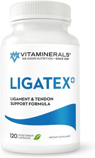 [BRSROGQRCQIBEFDL] Vitaminerals® 18 Ligatex Plus | Ligament & Tendon Support* | Collagen I (Halal) | Turmeric | Manganese | 120 Veggie Caps