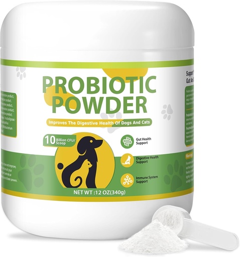 [BRSRAHQHBV6BEHYY] Dog Probiotic Powder Digestive Enzymes 12 OZ Powder Plus Prebiotics Probiotics Enzymes Prevents Upset Stomach Gut Digestive Health Support Immune Probiotics Powder for Diarrhea
