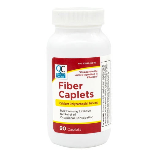 [BRSWGCY7PN7QEA3K] Quality Choice Fiber Therapy Caplets, Safe and Comfortable Constipation Relief Without The Gas and Bloating, Insolubale Fiber for Bowel Irregularity in a 90 Count Bottle of Caplets