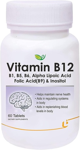 [BRSRMC35DEDWMCDO] Verem Nutraceuticals Vitamín B12 s B1, B5, B6, B9 (kyselina listová), Alpha Lipoic ALA & Inozitol Supplements 
