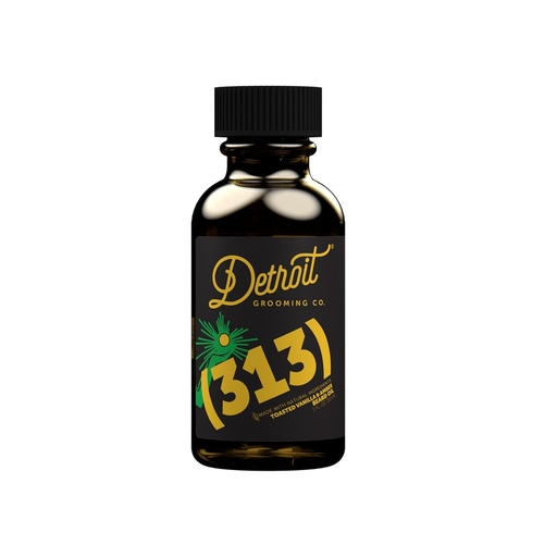 [BRSWYFAFDIOQO3DG] Detroit Grooming Beard Oil | Hydrating & Nourishing Formula with Sweet Almond & Vitamin E | Toasted Vanilla & Amber • 313 Scent (1 oz)