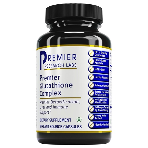 [BRSW2YD5CR7WA2TV] Premier Research Labs Glutathione Complex - Liver & Immune Support Supplement - Glutathione Pill for Natural Liver Cleanse - 60 Vegetarian Capsules