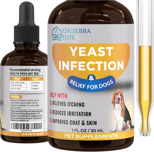 [BRSROCQKAAHBM3TH] Yeast Infection Treatment for Dogs - Reduces Irritation & Inflammation - Soothing Itch Relief, Ear Infection Treatment
