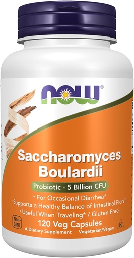 [BRSWGCYLBAIAICTV] Şimdi Gıdalar Tamamlar, Saccharomyces Boulardii, 5 Milyar CFU Probiyotik, 120 Veg Capsules