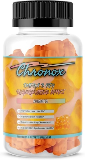[BRSRAAQHB4GWCH3U] Chronox Orange Flavor Omega 3 Fish Oil Gummies for Adults - Delicious Chewable Omega 3 Supplement with Fish Oil - Pills Alternative and Non-GMO Gummies for Daily Health - (60 Count)