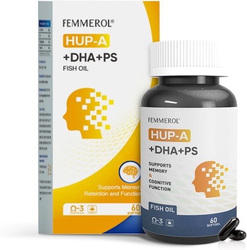 [BRSROGI7AACRAALP] Phosphatidylserine 120mg Omega 3 DHA 60 Softgels with Huperzine A for The Elderly Kids Brain Health and Cognitive Support Supplements - Improve Brain Function Phosphatidylserine with DHA