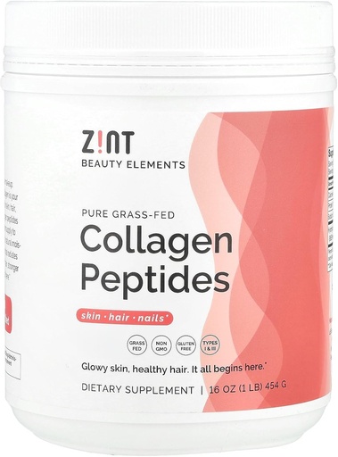 [BRSWGYY7CN5QAYIZ] Zint Collagen Peptides Powder (16 Ounce): Anti Aging Hydrolyzed Collagen Protein Powder Beauty Supplement - Skin, Hair, Nails