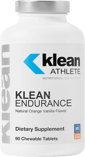 [BRSWYHYYAEBQACA3] Klean Atleta Klean Endurance | D-Ribose para restaurar enerxía, apoiar a función cardíaca e reducir a fatiga muscular | NSF Certified for Sport | 90 Tablets Chewable | Natural Orange Vanilla Flavor