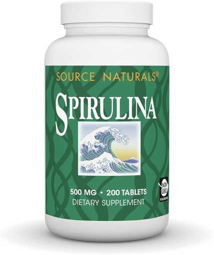 [BRSWIYT3OMAGYELG] מקור Naturals Spirulina - עבור תמיכה במערכת החיסון - 200 טבליות