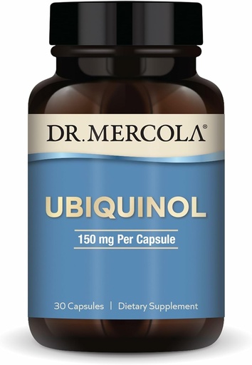 [BRSWECQKPIMGAYL7] Mercola Ubiquinol doktoreak 150 mg, 30 zerbitzari (30 kapsula), dieta-gehigarria, energia-ekoizpena onartzen du, ez-GMO