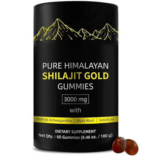 [BRSRAGL6PMCWAHTV] Shilajit Gummies | Alpha Gummies for Men | Lab Tested I No Added Sugar | Ashwagandha, Gokshura | Fulvic Acid & 85+ Trace Minerals for Men, Women | Non-GMO | 60 Gummy