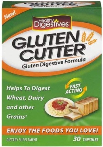 [BRSWGGQBAUOWMYI2] Healthy Digestives Gluten Cutter Enzyme Formula - Helps Improve Your Bodies Gluten Digestion and Assist in Breaking Down Wheat, Dairy and Other Grains - 30 Servings, Capsules (Pack of 3) KC#CIE