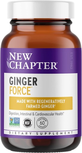[BRSWIBI3C56REYLG] New Chapter Ginger Supplement Force with Supercritical Organic + Non-GMO Ingredients Vegetarian Capsules, 60 Conde