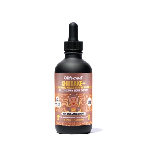 [BRSRAY36AUBWOEQV] Life Cykel - Shiitake Mushroom Extract with Kakadu Plum - Advance Organic Mushroom Supplement for Hair, Nail and Skin - Potent Vitamin C Immune Boost for Adults - 4 Fl Oz