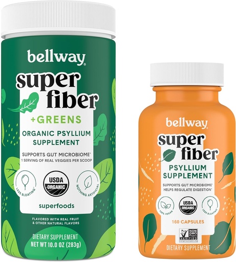 [BRSRA2QECBYWADIV] Bellway Super Fiber Powder + Greens Super Fiber Capsules Bundle