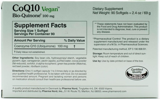 [BRSROYYCB4CQI2T2] CoQ10 Vegan Bio-Quinone 100 mg, 180 Softgels | Premium Plant-Based Coenzyme Q10 Supplement with Non-GMO Ingredients for Optimal Health | High Absorption Formula for Heart Health and Energy Production