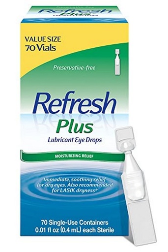 [BRSWIYTZPJ5Q2FT3] Refresh Plus Lubricant Eye Drops For Dry Eyes, Preservative-Free,Value Size, 0.01 Fl Oz Single-Use Containers, 70 Count