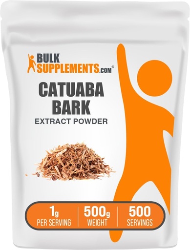 [BRSWGYD4BEGQMDI2] BulkSupplementments.com Catuaba Bark Extract Powder - Catuaba Bark Powder, Herbal Supplement - Vegan & Gluten Free, 1g per Serving, 500g (1,1 lbs) (Pack of 1)