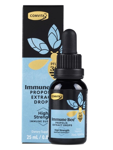 [BRSWIZL5BJ6BW2D4] Comvita Extra Strength Bee Propolis Extract - Natural Immune Support, Drops for Oral Health, Propolis Liquid, Helps Soothe Throat, Alcohol Free - PFL 30, 0.8 fl oz Glass Bottle