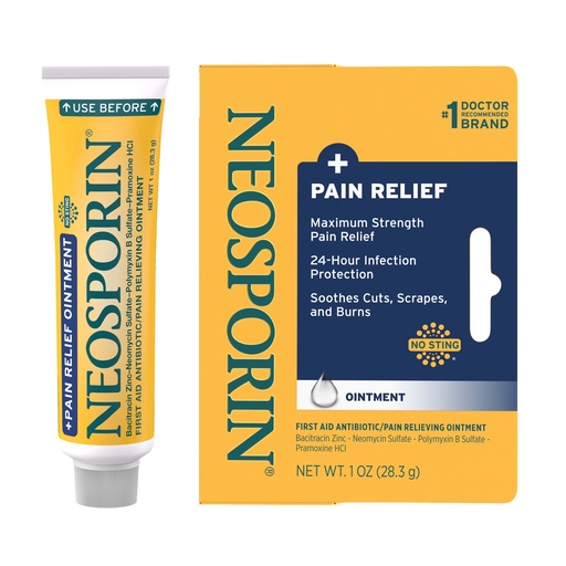 [BRSWIYQHCJ4GIH3G] Neosporin + Pain Relief Dual Action Triple Antibiotic Ointment, 1 oz