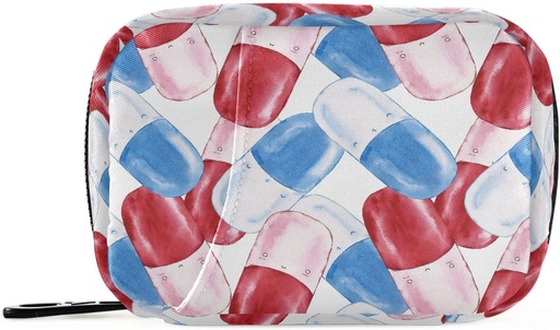 [BRSRMCAKOYMQ2CDV] Pillen Organisator Drugs Pill Box 7 Dag pil geval tas reis pil Organisator tas met rits draagbare wekelijkse geval Compacte grootte voor vitamine supplement houder