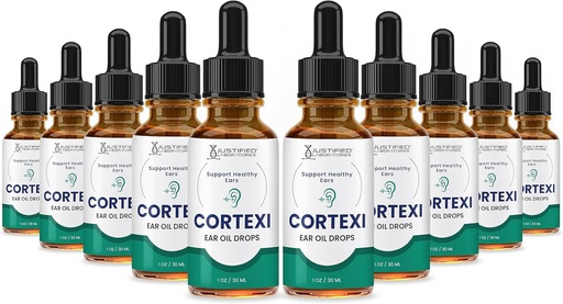 [BRSROFIEAQPGYCTB] (10パック)Cortexiの耳はCortexiの健康なEardrumオイル サポート精油10のびんの健康な耳の優れたブレンドを低下させます