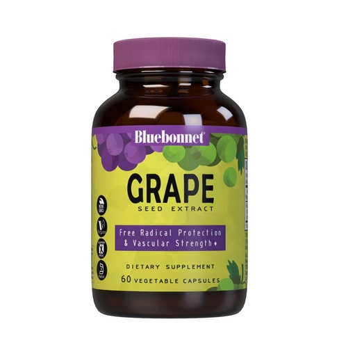 [BRSWIYQTPMIQI336] BlueBonnet Super Fruit Grape Seed Extract Supplement, 60 Count, White (743715008403)