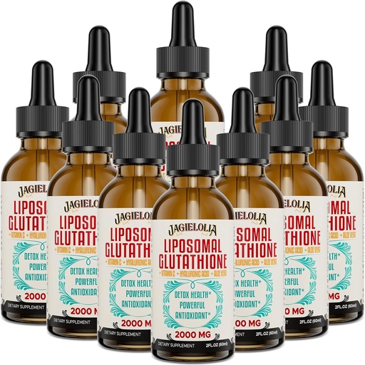 [BRSROGI3CECGAG3O] Liposomal Glutathione Liquid 2000MG – Antioxidant Detox Supplement for Women & Men, Aging Defense, Liver Function & Energy, with Hyaluronic Acid + Aloe Vera + Vitamin C, Natural & Vegan, 20 FL.OZ