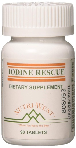 [BRSWKHQECN6WIGTM] Iodine Rescue 90 Tablets by Nutri West by Nutri-West