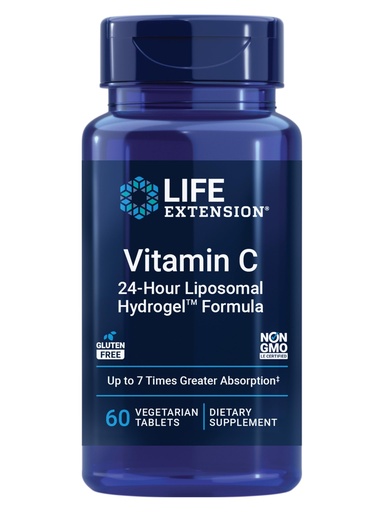 [BRSW2FI6OQMROH3X] Life Extension Vitamin C 24-Hour Liposomal Hydrogel™ Formula, absorbs Better Than Standard Vitamin C, up to 24 Hours, get The Most Out of Your Vitamin C, Gluten-Free, Non-GMO, Vegetarian, 60 Tablets