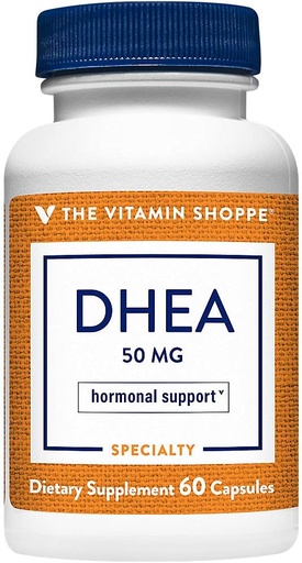 [BRSRMCQPBF4AI3D4] O Vitamina Shoppe DHEA 50MG, Hormonal e saudável apoio ao envelhecimento tanto para homens e mulheres, uma vez por dia (60 cápsulas)