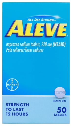 [BRSRMCYCPIORAYL5] Aleve, Pain Reliever/Fever Reducer 220 mg Tablets, 50 Count