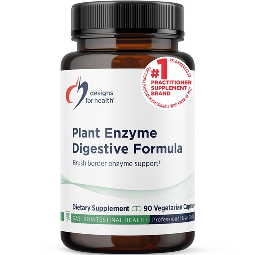 [BRSWIYQPAQIRQ3A5] Designs for Health Plant Enzyme Digestive Formula - Vegetarian Digestive Enzymes Supplement - Gut Support with Hemicellulase, Protease + More - May Support Occasional Gas + Bloating (90 Capsules)