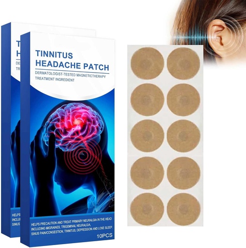 [BRSROCQNBZ6BYHLO] Tinnitus Patches 20 PCs, Ear Patches for Tinnitus, Ear Patch, Hearing Weaken, Itchy Ears/Non-Woven Fabric Patch (20PCS)