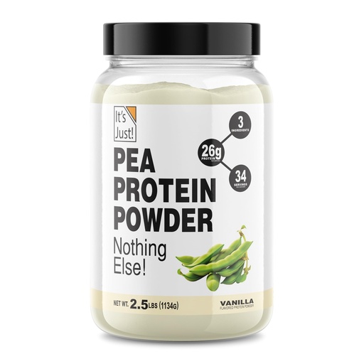 [BRSROBA3OUPGYGT6] It's Just! Pea Protein Isolate, Plant Based, Premium Quality, Gluten Free, Vegan, Keto Friendly, Product of Canada, Packaged in USA (2.5 Pound, Vanilla)