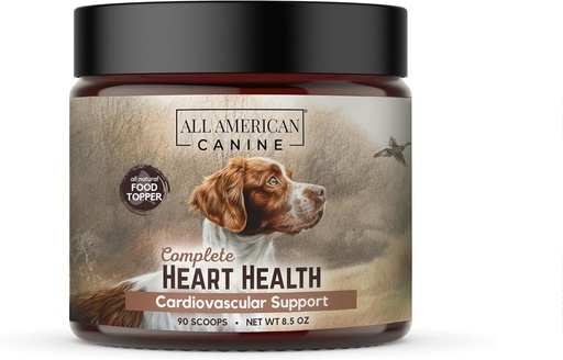 [BRSROCYFPMGR4GQY] Complete Heart Health Cardiac Function Support Powdered Supplement Food Topper for Dogs, 90 Servings