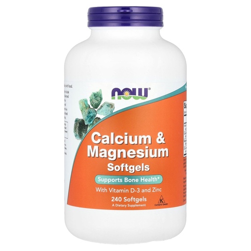 [BRSWIZ37B4OBOE3O] Now Foods, Calcium & Magnesium + D - 240 Softgels