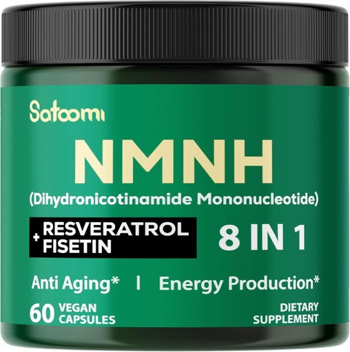 [BRSRAGAYBB5A4DQU] 8in1 NMNH - Suplemento NMN Alternativa - NAD Suplemento para apoyar los niveles de NAD añadido Fisetina, Resveratrol, Quercetina, Turmérica, Berberina, Vitamina D3 &amp; C - 60 Cuenta para 30 días