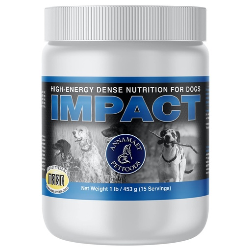 [BRSWGYI7CENQMCY7] Annamaet Impact – High-Energy Dense Nutrition Supplement for Dogs – Helps Support Healthy Weight in Canine Athletes, Dogs with Fast Metabolism - 1 lb