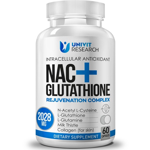 [BRSROAYPDJYBU2YU] Advanced Complex-NAC Supplement (N-Acetyl L-Cysteine) 600mg with L-Glutathione 500mg and Milk Thistle Extract-Potent Antioxidant-Immune Function Support Respiratory Health-Promotes Liver Kidney Detox