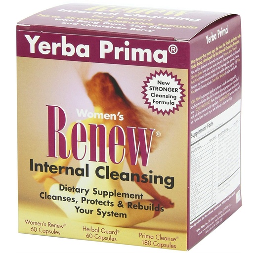 [BRSWIYTYO4HR6CTA] Yerba Prima Women’s Renew Internal Cleansing System - 30 Day Cleanse and Detox Kit - Female Detoxifying Herbal Support Supplements
