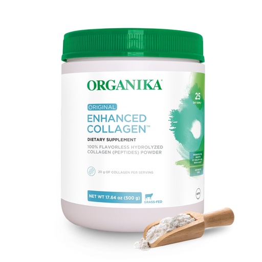 [BRSW2AIOA4JR4DQV] Organika Enhanced Hydrolyzed Collagen Peptides Powder: Easy Absorption Unflavored Collagen Powder for Skin, Hair, Nails, Joints, Muscles, & Gut - Keto, GMO-Free, Grass-Fed (1.1 Pounds)