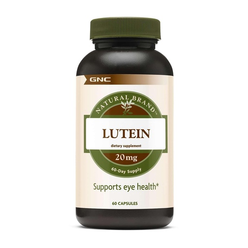 [BRSWIYQ4OQOWCE3Y] GNC Natural Brand Lutein 20mg, Supports Eye Health, 60 Capsules