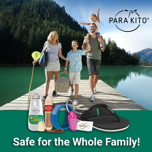 [BRSRMYL2OQPBGHT4] Para'Kito Mosquito Bonus Pack - 2 Mosquito Wristbands | 2 Refills (Black + White) + Insect Repellent Spray