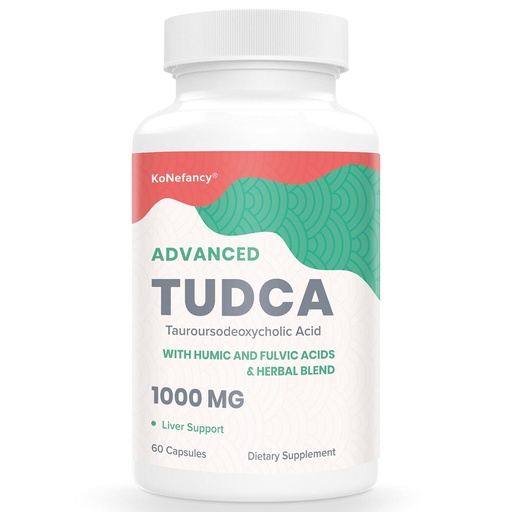 [BRSW2FQYOABRYETA] KoNefancy TUDCA Liver Supplements 1000 mg-Bile Salts for Liver Detox-Milk Thistle Herbal Blend with Fulvic and Humic Acid for Liver,Digestive Health,60 Vegan Capsules