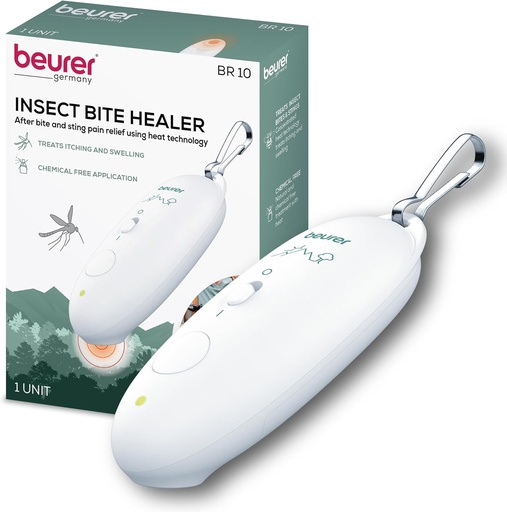 [BRSW2BAYOR6BSFL5] Beurer BR10 Insect Bite Healer with Clip, Portable Itch and Swelling Relief for Non-Toxic Treatment of Mosquito Bites and Other Common Insect Bites, Outdoors Essential