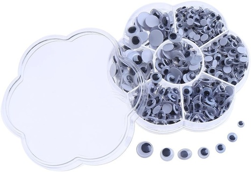 [BRSWIFT5BIBRY336] DECORA 800 Pieces Wiggle Googly Eyes with Self-Adhesive DIY Scrapbooking Crafts Toy Accessories(Assorted Size)