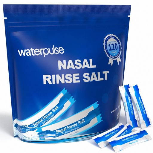 [BRSROYYQAEOWOE3X] 120 Saline Packets,Sinus Rinsing Packets for Neti Pots,Neti Pot Salt Packets Individually Wrapped,Nasal Rinse Packets Neti Pot Salt for Nasal Irrigation System,Nasal Wash Squeeze Bottle & Sinus Relief